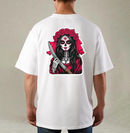 Фотография футболки Мстительная невеста Santa Muerte с ножом