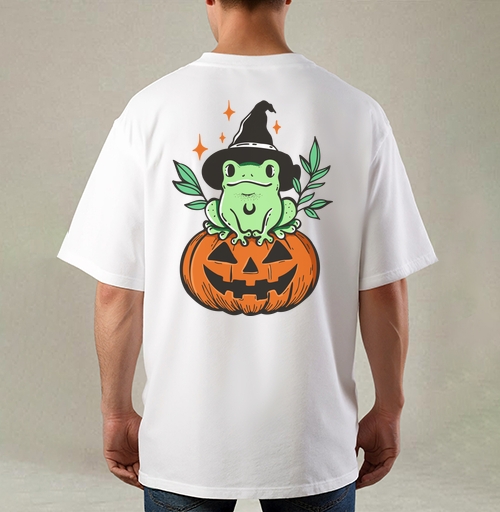 Фотография футболки Witch Frog Pumpkin / Ведьма Лягушка Магия Хэллоуина Октябрь