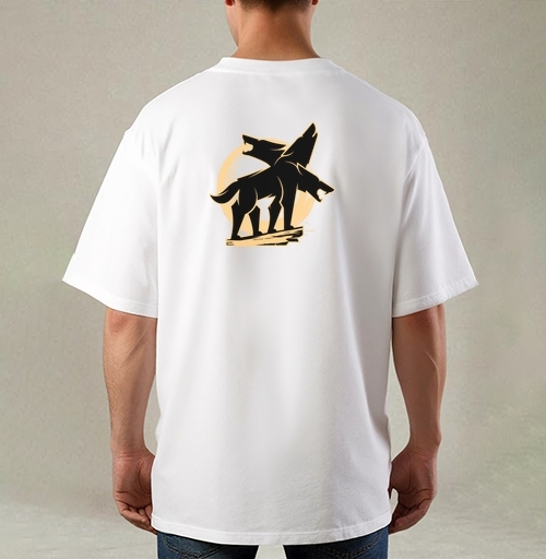 Фотография футболки Mystical Three-headed Wolf – Мистический Силуэт Трехглавого Волка