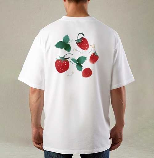 Фотография футболки Fresh Red Sweet Berries Strawberry Garden – Садовая клубника