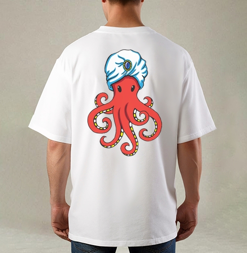 Фотография футболки Mystic Octopus / Мистический Осьминог в тюрбане как восточного мудреца мистика