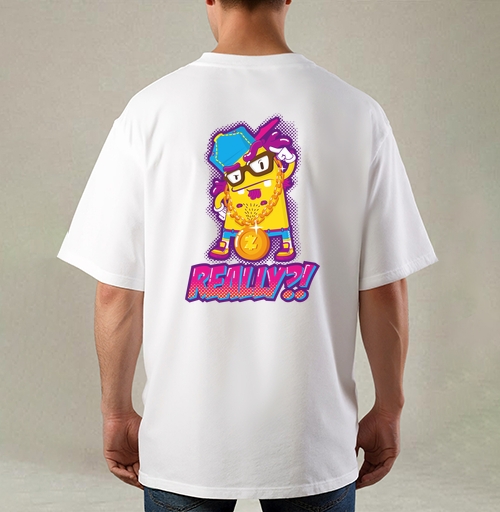 Фотография футболки Skeptical Yellow Gangsta Character / Скептичный Жёлтый Гангста Монстр