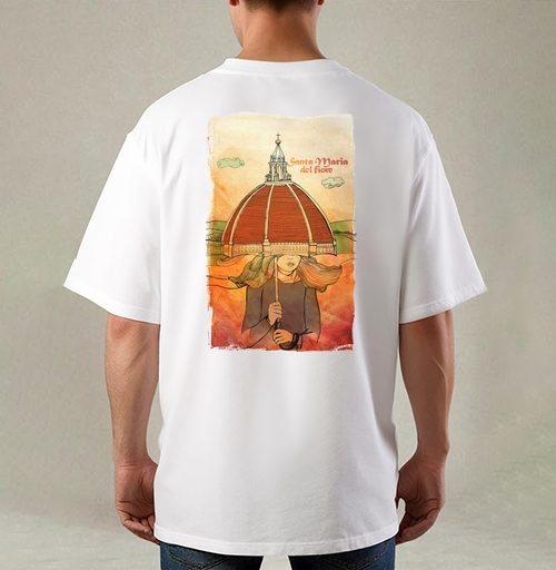 Фотография футболки Уютная женщина под куполом Santa Maria del Fiore / Святая Мария Цветочная