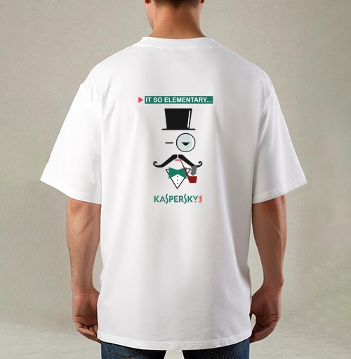 Фотография футболки Стильный минималистичный портрет Шерлока Холмса Kaspersky