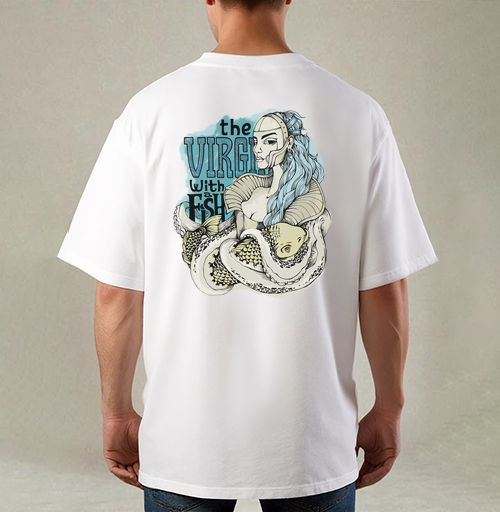 Фотография футболки Virgin with a fish / Дева с рыбой