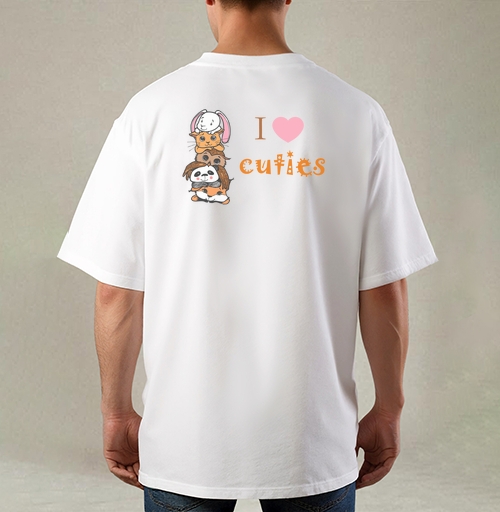Фотография футболки Мягкие милые животные «I ❤️ CUTIES» для детей