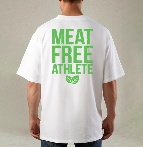 Фотография футболки MEAT FREE ATHLETE – Эмблема веган-спортсмена
