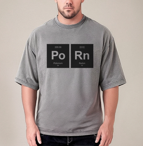 Фотография футболки Шутливый постер «Po Rn» в стиле таблицы Менделеева
