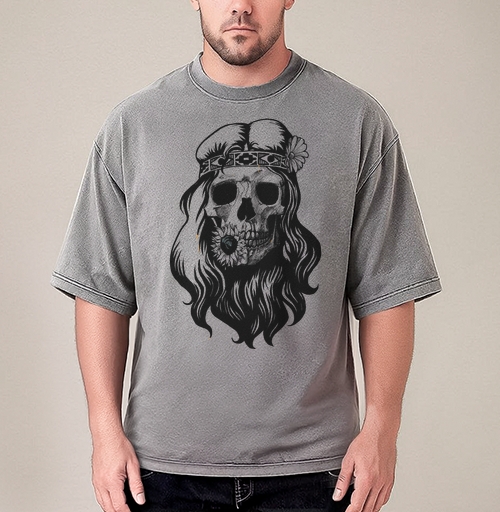 Фотография футболки Череп хиппи