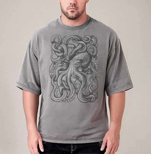 Фотография футболки ОСЬМИНОГ НАБЛЮДАЕТ ЗА ТОБОЙ