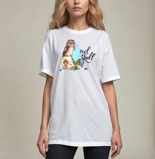 Фотография футболки Owl skull / Череп совы
