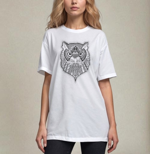 Фотография футболки Сова - викинг