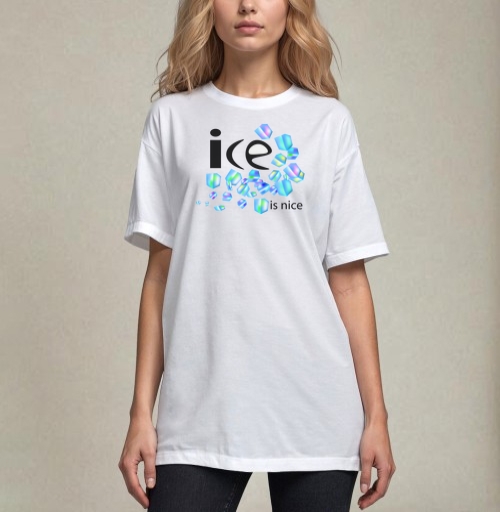 Фотография футболки Лёд Свежесть Холодная Весёлая Надпись ice is nice