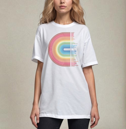 Фотография футболки Rainbow Gradient Colors – Радужный Градиент Цветов