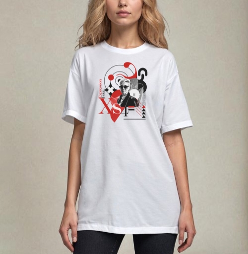 Фотография футболки Выражение Четыре Смелый Коллаж Стильный Образ