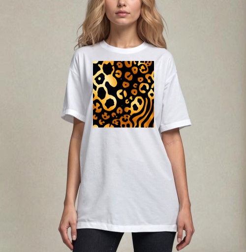 Фотография футболки Golden Leopard Pattern / Золотой леопардовый узор для вашего дома