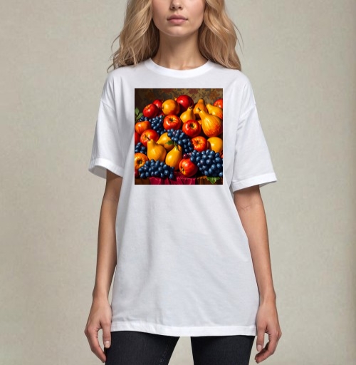 Фотография футболки Спелые яблоки груши Натюрморт Still Life натюрморт для кухни подарок