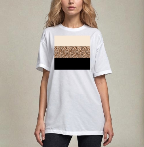 Фотография футболки Элегантная леопардовая полоса / Elegant leopard stripe pattern
