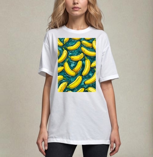 Фотография футболки Refreshing Tropical Bananas in Water / Свежие желтые бананы в воде