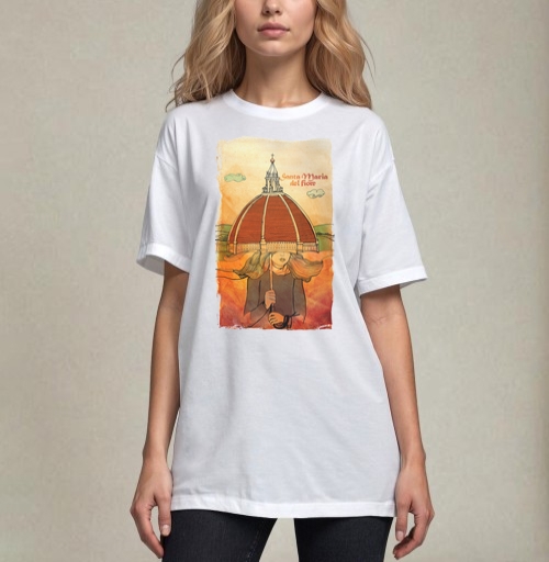 Фотография футболки Уютная женщина под куполом Santa Maria del Fiore / Святая Мария Цветочная