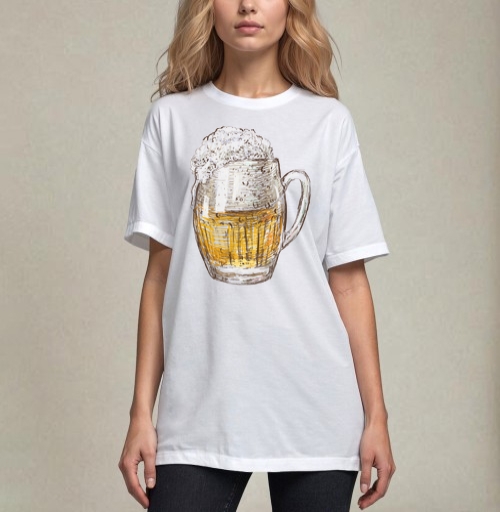 Фотография футболки Янтарная кружка пива Beer Time