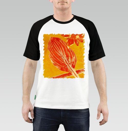 Мужская футболка Regular реглан с рисунком Сохранить солнце 159282, размер 46 (S) &mdash; 58 (4XL), цвет белый/черный, материал - 100% хлопок высшее качество - купить в интернет-магазине Мэриджейн в Москве и СПБ