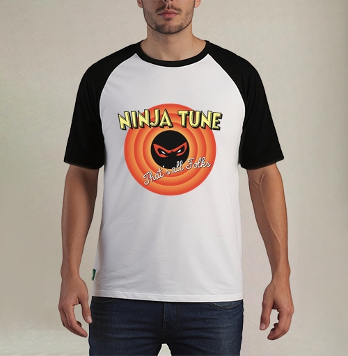 Фотография футболки Ретро-логотип Ninja Tune в стиле Looney Tunes