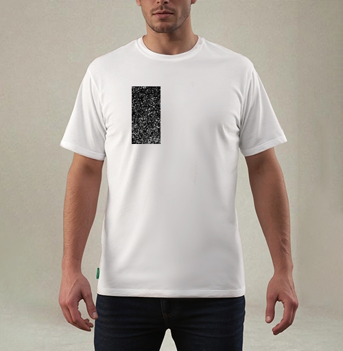 Фотография футболки Киберпанк glitch art пиксельная матрица QR мозаика