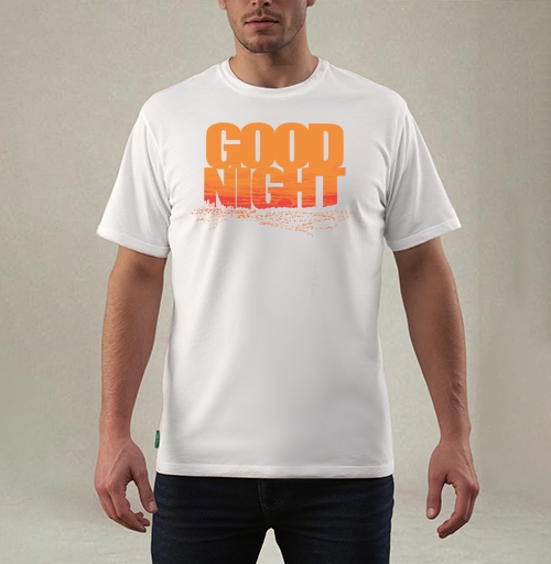 Фотография футболки Доброе прощание ночи с динамичным распадом слов Good Night