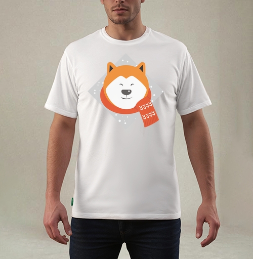 Фотография футболки Собачка с шарфом