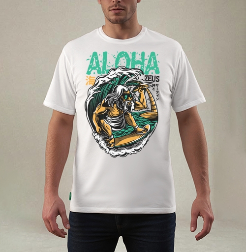 Фотография футболки Aloha Zeus / Алоха Зевс