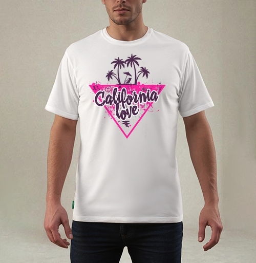 Фотография футболки California love яркая романтика пальмовой вечеринки