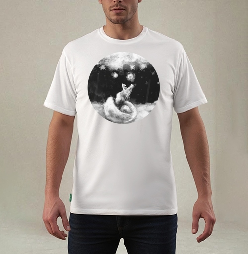 Фотография футболки Эмоциональная змея зимняя метель снегопад