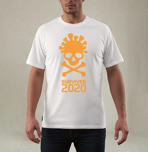 Фотография футболки Выжил в 2020 году символ опасности 2020