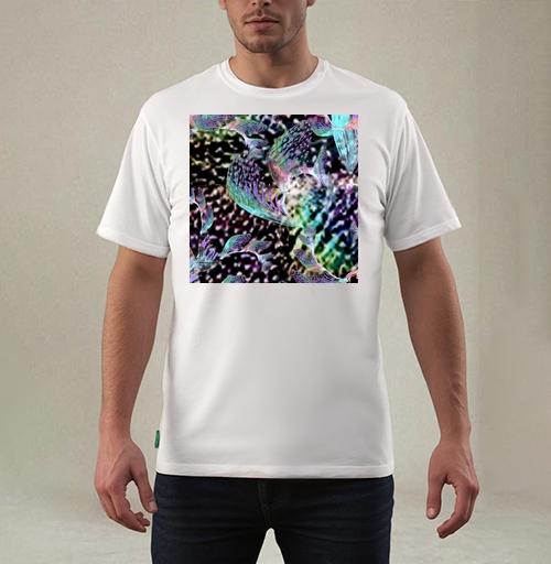Фотография футболки Неоновый танец тропиков запах блеск voile shimmer print trend 2021