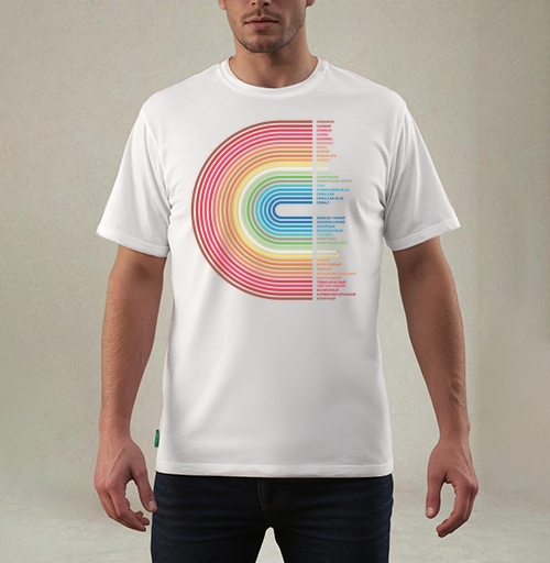 Фотография футболки Rainbow Gradient Colors – Радужный Градиент Цветов