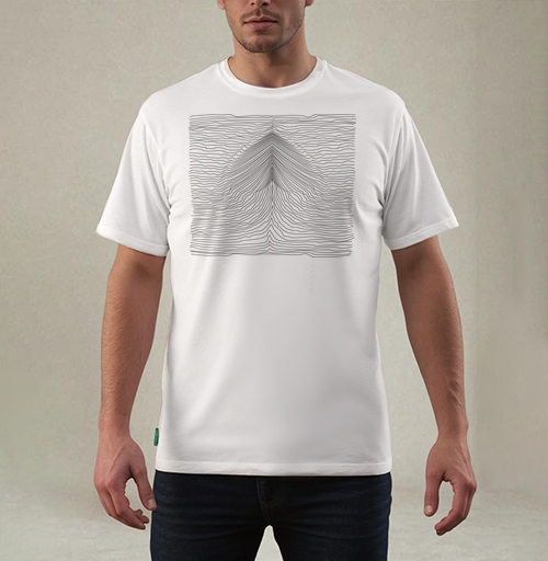 Фотография футболки Ироничный арт с жестом в стиле Joy Division