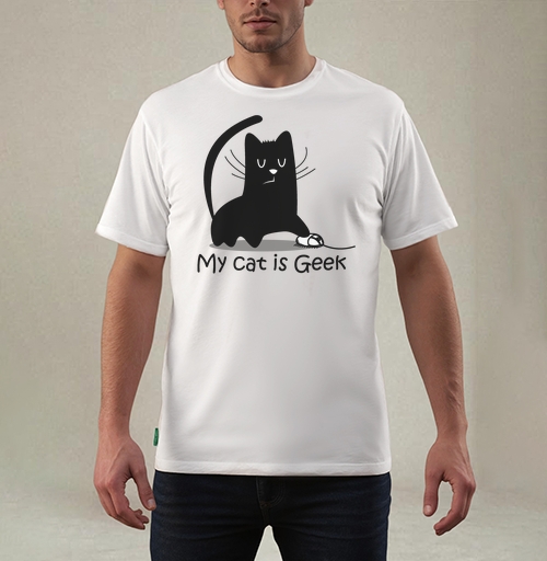 Фотография футболки My cat is Geek