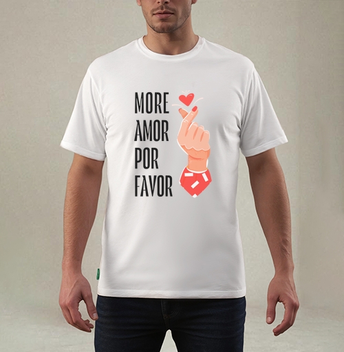 Фотография футболки Hand heart More Amor / Рука с сердцем жест корейское сердечко