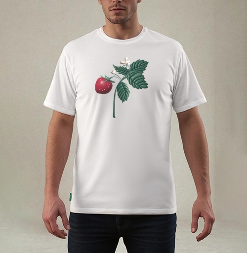 Фотография футболки Strawberry / Клубника — Спелая красная ягода в саду Клубника Ягода Сад