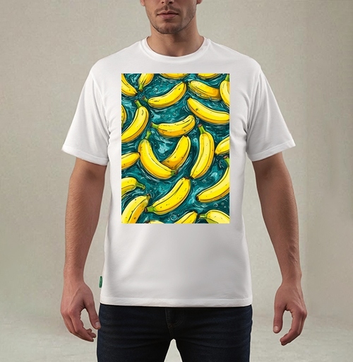 Фотография футболки Refreshing Tropical Bananas in Water / Свежие желтые бананы в воде