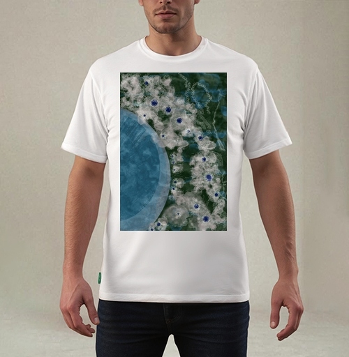 Фотография футболки Феерия акварели.