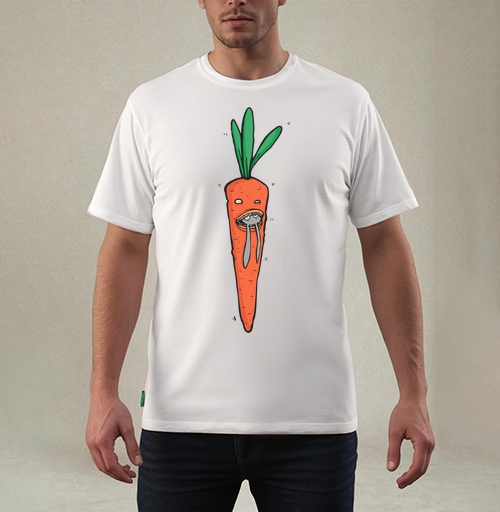 Фотография футболки Carrot Predator Flip / Шокирующая морковка ест кроликов монстр морковка кролики