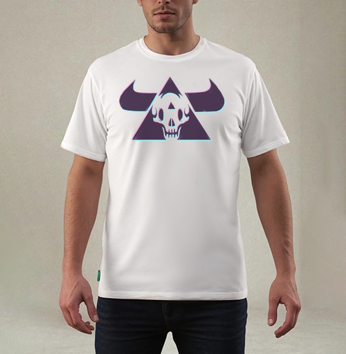 Фотография футболки TRIANGLE SKULL BULL / Череп быка в треугольнике