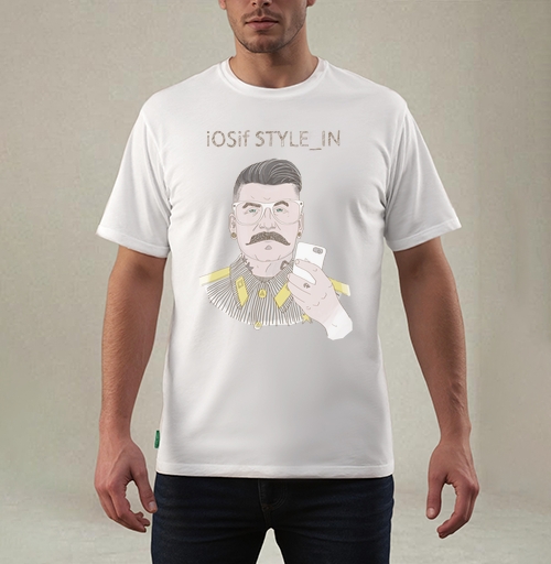 Фотография футболки Ироничный портрет iOSif STYLE_IN в стиле ретро