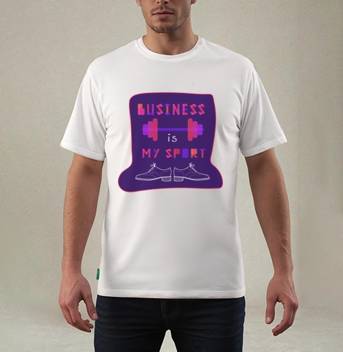 Фотография футболки Typographic composition , Busines is my sport / Шрифтовая композиция, Бизнес – мой спорт