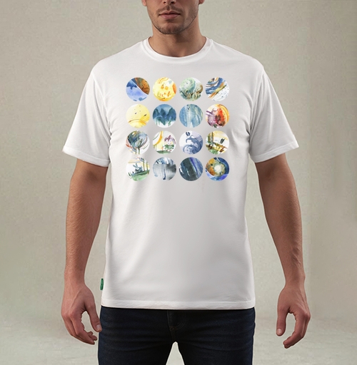 Фотография футболки Магия акварели: нежные сказочные круги