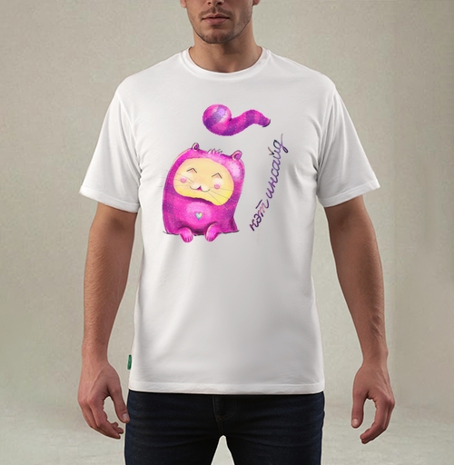 Фотография футболки Мягкая игрушка Котик в ярком костюме