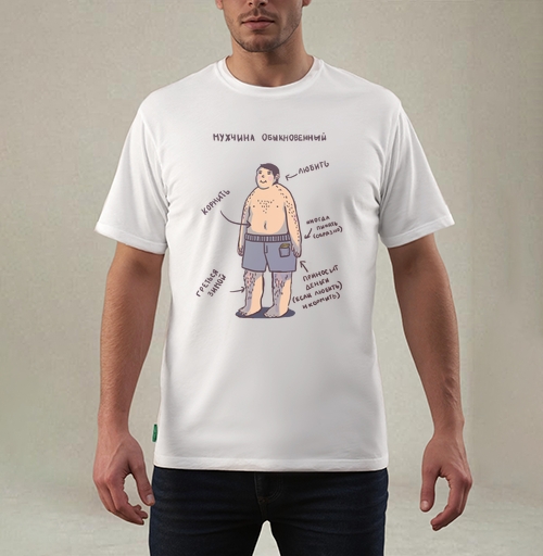Фотография футболки Мужская инфографика