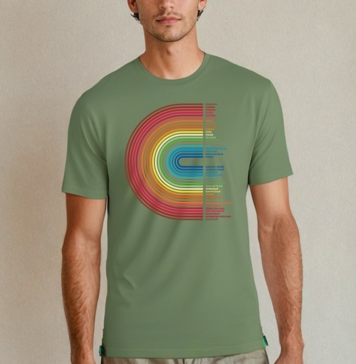 Фотография футболки Rainbow Gradient Colors – Радужный Градиент Цветов
